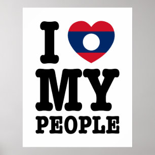 Affiche I Heart (Love) My Lao People