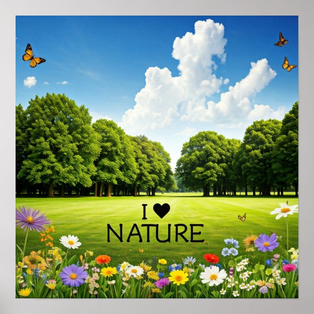 Affiche I Heart Nature (Devant)