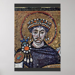 Affiche I Justinian, mosaïques A de choeur de San Vitale