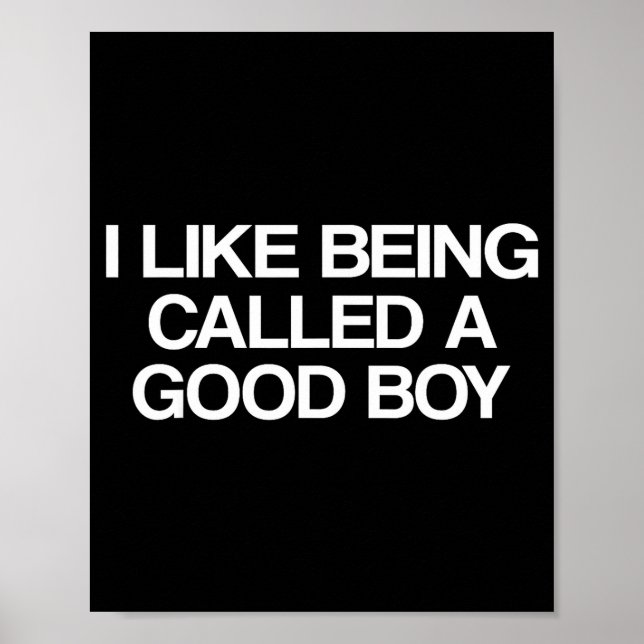 Affiche I Like Being Called A Good Boy  (Devant)