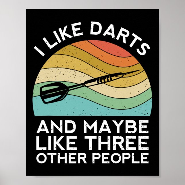 Affiche I Like Darts Cricket Dart 501 Beer Retro Funny Thr (Devant)