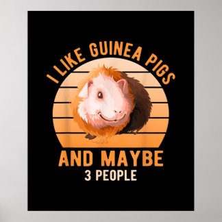 Affiche I Like Guinea Pigs Wheek Cavy Lover Guinea Pig Mom