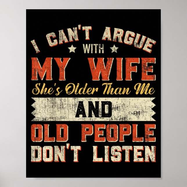 Affiche I Like My Wife A Little Bit Older Funny Saying Wom (Devant)
