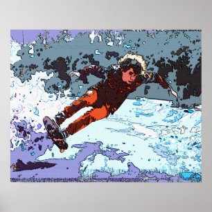 Affiche I Live To Race - Skateboard Racing Pillowcase