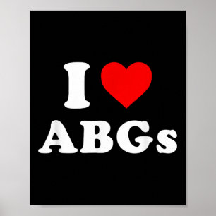 Affiche I Love Abgs Funny I Love Asian Baby Girls