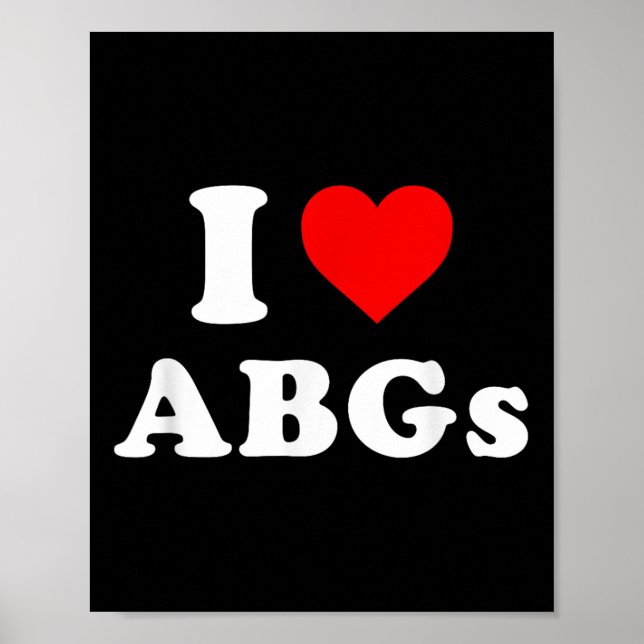 Affiche I Love Abgs Funny I Love Asian Baby Girls (Devant)