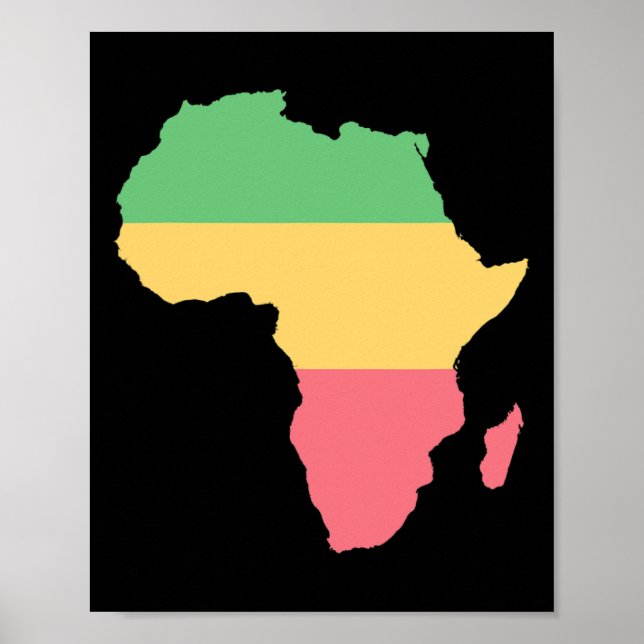 Affiche I Love Africa Rosta Coloured Continent (Devant)