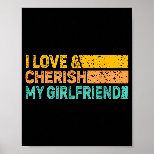Affiche I Love &amp; Cherish My Girlfriend Romantic Relati (Devant)
