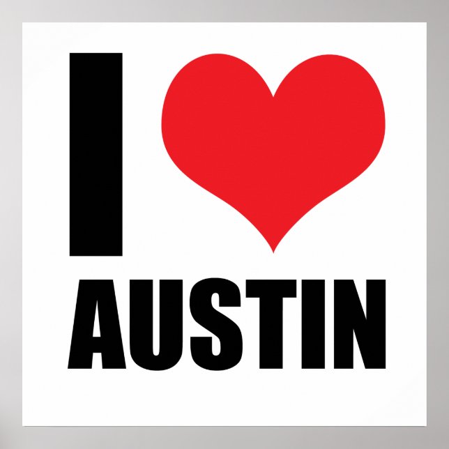 Affiche I Love Austin (Devant)