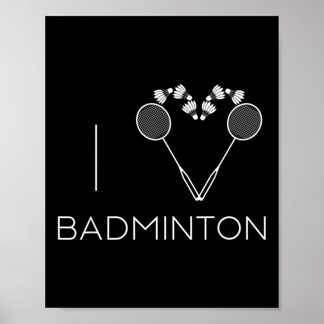 Affiche I Love Badminton Team Player Coach (Devant)