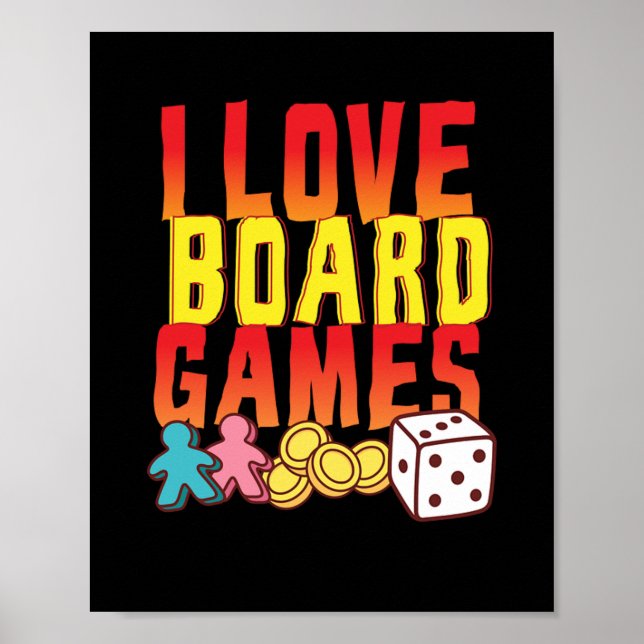 Affiche I Love Board Games Nerd (Devant)
