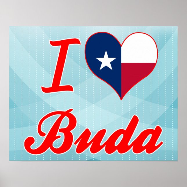 Affiche I Love Buda, Texas (Devant)