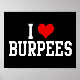 Affiche I Love Burpees, Fitness