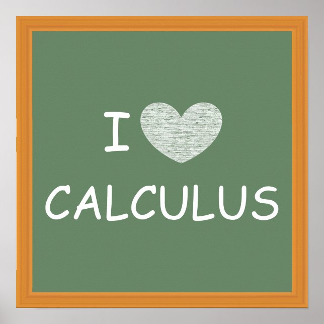 Affiche I Love Calculus (Devant)