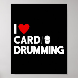 Affiche I Love Cardio Drumming Gym Fitness Cl entraînement