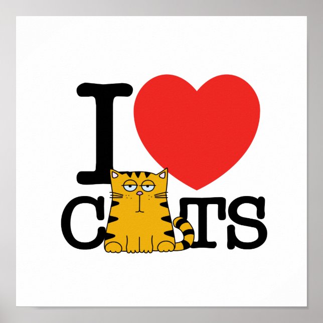 Affiche I Love Cats (Devant)