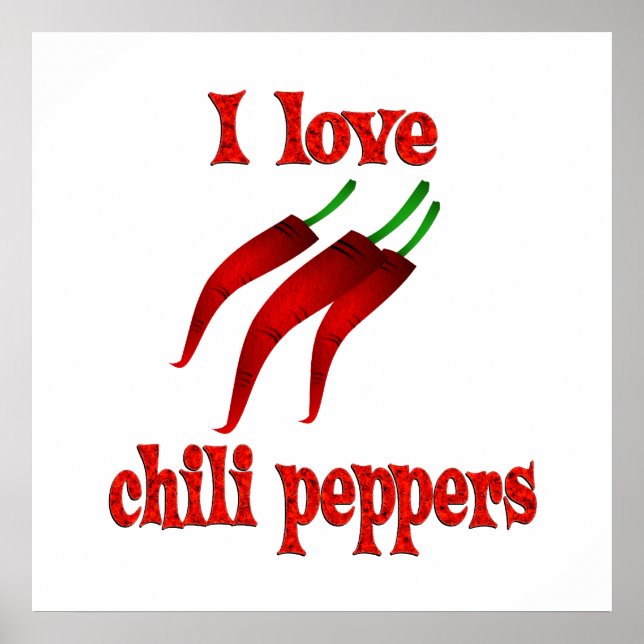 Affiche I Love Chili Peppers (Devant)
