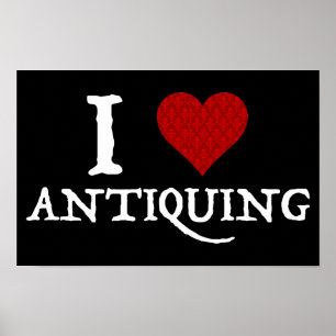 Affiche I Love (Coeur) Antiquité