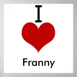 Affiche I Love (coeur) Franny