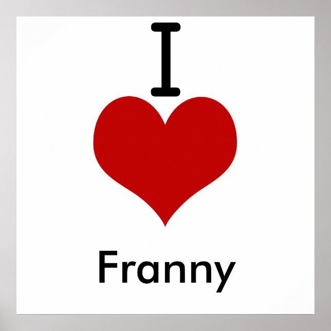 Affiche I Love (coeur) Franny (Devant)