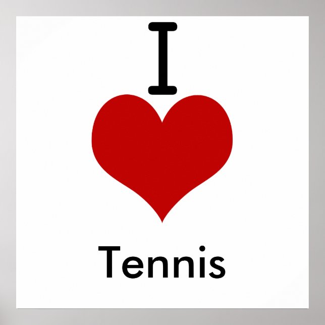 Affiche I Love (coeur) Tennis (Devant)