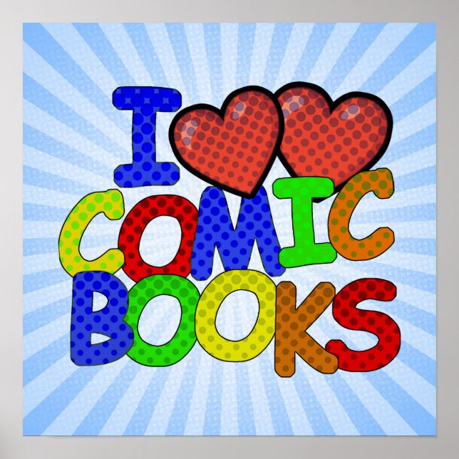 Affiche I Love Comic Books (Devant)