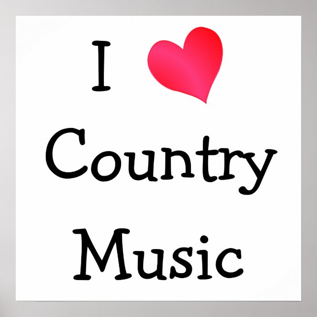 Affiche I Love Country Music (Devant)