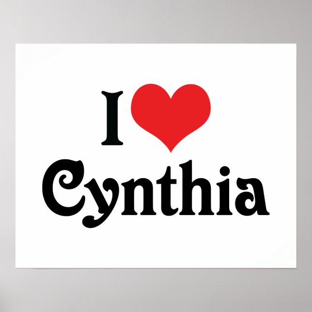 Affiche I Love Cynthia (Devant)