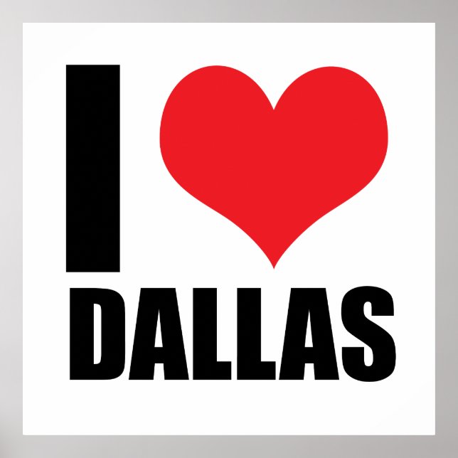 Affiche I love Dallas (Devant)