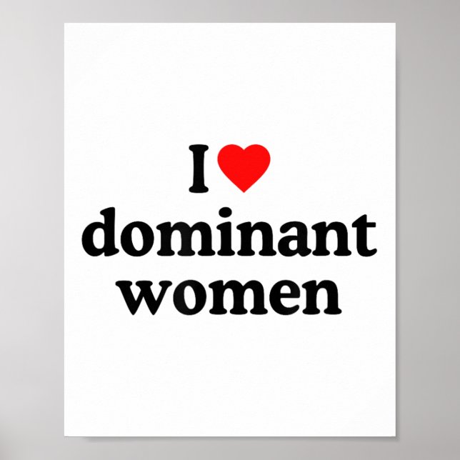 Affiche I Love Dominant Femmes Chemise - I Heart Dominant  (Devant)