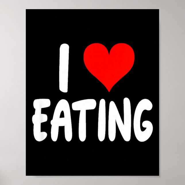 Affiche I Love Eating Food - Heart -  (Devant)