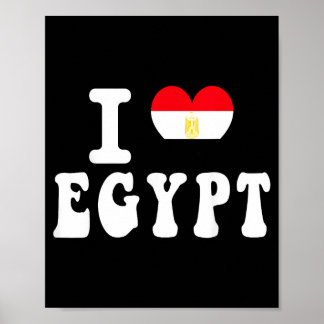 Affiche I Love Egypt Heart Flag Retro Travel Souvenir