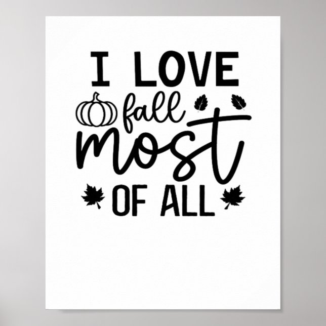 Affiche I Love Fall Most All Classic T-Shirt (Devant)