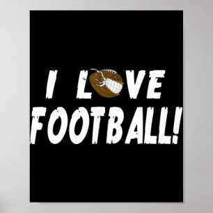 Affiche I Love Football Pour Hommes Femmes Football Sport