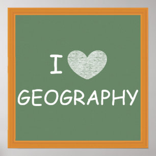 Affiche I Love Geography