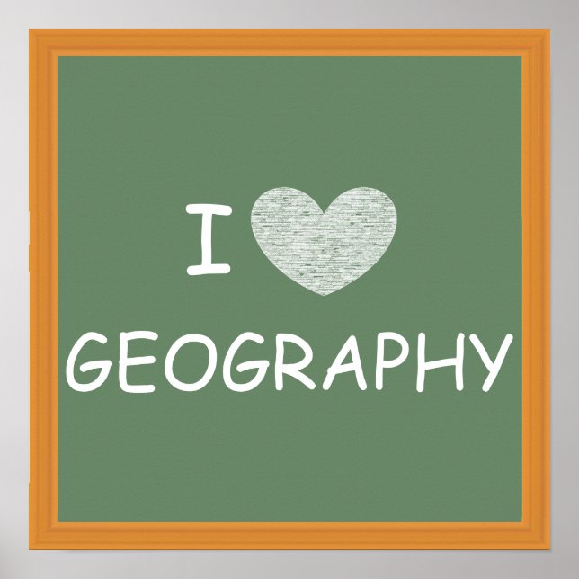 Affiche I Love Geography (Devant)