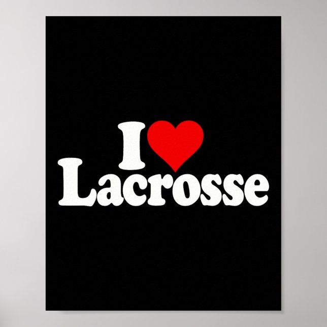 Affiche I Love Heart Lacrosse (Devant)