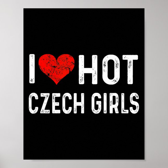 Affiche I Love Hot Czech Girls Czech Republic Heart Wife G (Devant)