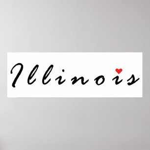 Affiche I love Illinois