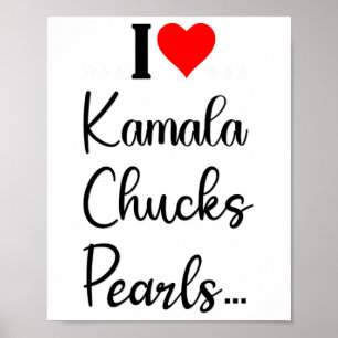Affiche I Love Kamala Cute Chaussures For President Electi