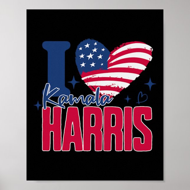 Affiche I Love Kamala Harris (Devant)