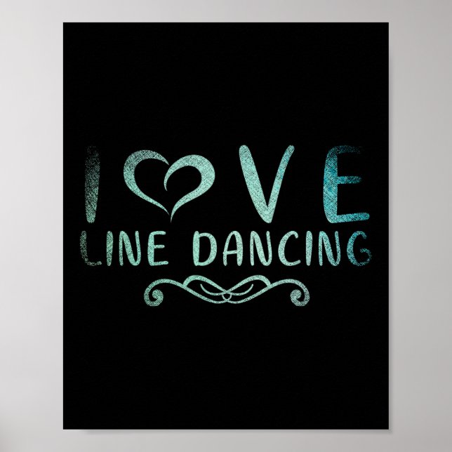 Affiche I Love Line Dancing Line Dance 1 (Devant)