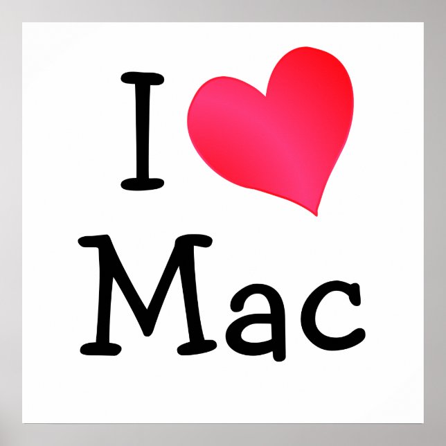 Affiche I Love Mac (Devant)