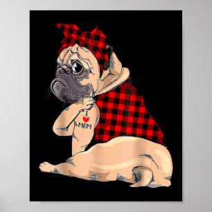 Affiche I Love Maman Tattoo Carlins Amoureux de les chiens