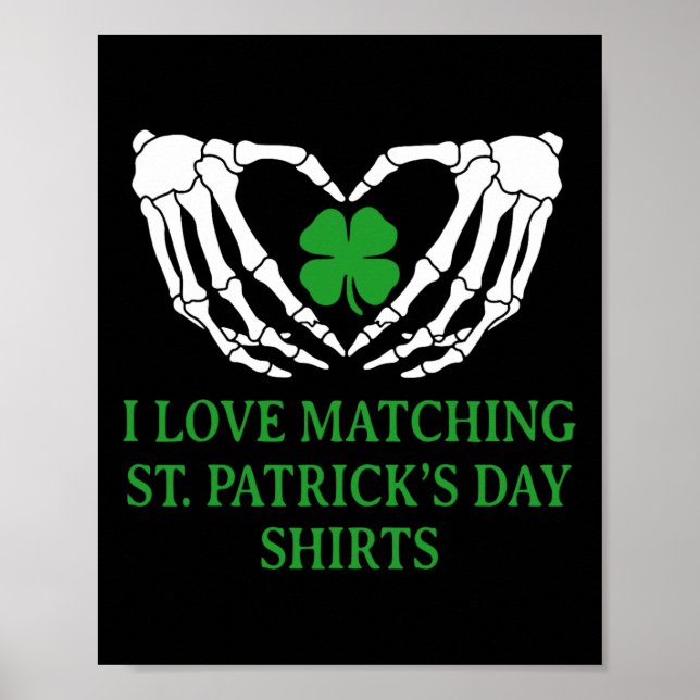 Affiche I Love Matching St Patrick's Day Shirts Couples Ma (Devant)