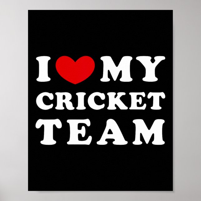 Affiche I Love My Cricket Team  (Devant)