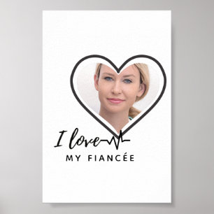 Affiche I Love My fiancée - Meilleur Ami Personnalisé Cute