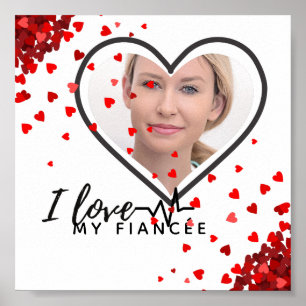 Affiche I Love My fiancée - Meilleur Ami Personnalisé Cute