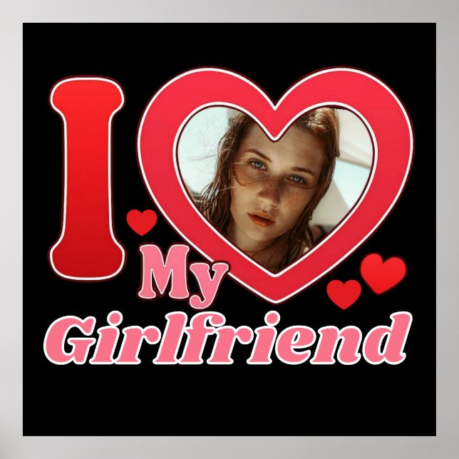 Affiche I Love My Girlfriend Petit ami Femme Mari Photo (Devant)
