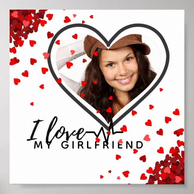 Affiche I Love My Girlfriend PHOTO Don Coeur personnalisé (Devant)